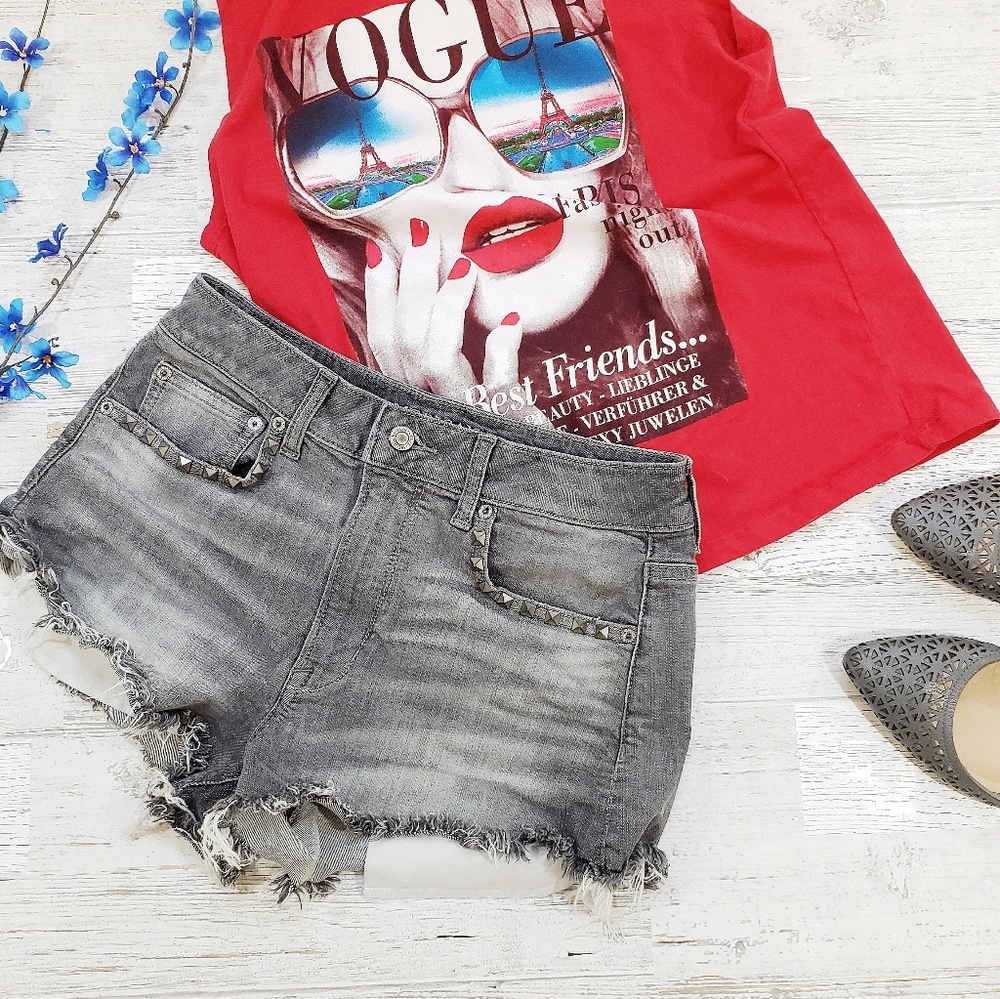 American Eagle vintage hi-rise festival shorts s 6